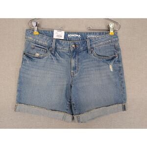 Sonoma Size 2 Boyfriend Shorts Mid Rise NWT -0625D67